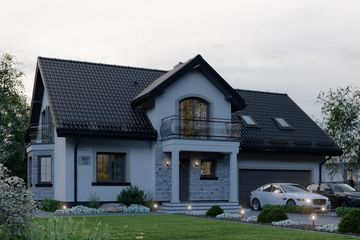  Projekt domu APS 161 + 2G ECO (LUA1624) - projekt domu parterowego z poddaszem - Zdjęcie 3