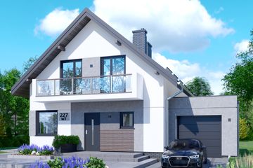 Projekt domu APS 227 wariant 3 ECO (LUA1623) - projekt domu parterowego z poddaszem - Zdjęcie 1