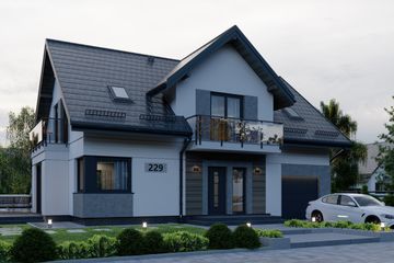  Projekt domu APS 229 ECO (LUA1633) - projekt domu parterowego z poddaszem - Zdjęcie 3