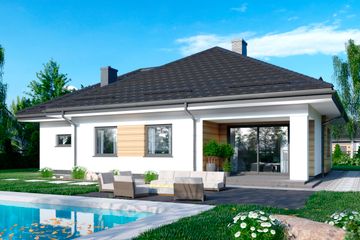  Projekt domu APS 217 NEW wariant 2 ECO (LUA1630) - projekt domu parterowego - Zdjęcie 2