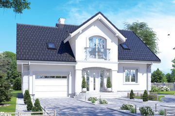  Projekt domu APS 246 ECO (LUA1629) - projekt domu parterowego z poddaszem - Zdjęcie 1