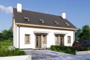  Projekt domu Morski 3 - dwulokalowy LLL (WRD3246) - projekt domu parterowego z poddaszem - Zdjęcie 1