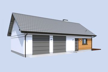 Projekt domu Asti dom letniskowy - parterowy dom o powierzchni 75,80 m², dach dwuspadowy - ujęcie 3