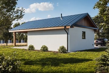  Projekt budynku gospodarczego G428 - Budynek garażowo – gospodarczy (PRA1437) - projekt budynku parterowego - Zdjęcie 2