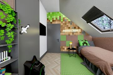 Projekt domu Ka273 T - parterowy z poddaszem dom o powierzchni 91,55 m², dach dwuspadowy - ujęcie 23