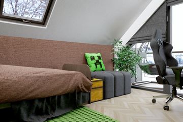 Projekt domu Ka273 T - parterowy z poddaszem dom o powierzchni 91,55 m², dach dwuspadowy - ujęcie 25