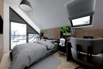 Projekt domu Ka273 T - parterowy z poddaszem dom o powierzchni 91,55 m², dach dwuspadowy - ujęcie 28