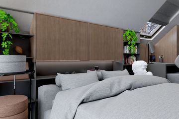 Projekt domu Ka273 T - parterowy z poddaszem dom o powierzchni 91,55 m², dach dwuspadowy - ujęcie 30