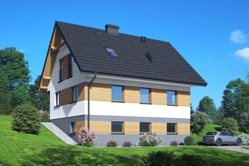  Projekt domu Garwolin 9 dws (KRP2757) - projekt domu parterowego z poddaszem - Zdjęcie 2