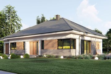  Projekt domu uA371 (WCB1522) - projekt domu parterowego - Zdjęcie 2