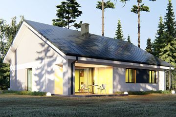  Projekt domu uA407 (WCB1519) - projekt domu parterowego - Zdjęcie 3