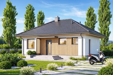  Projekt domu Mirabelka 4s (WOF1230) - projekt domu parterowego - Zdjęcie 2