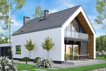  Projekt domu Vincent 2 (WOF1231) - projekt domu parterowego z poddaszem - Zdjęcie 3