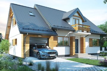  Projekt domu BW-03 wariant 3 (FL) (JGC1260) - projekt domu parterowego z poddaszem - Zdjęcie 2