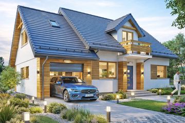  Projekt domu BW-03 wariant 3 (FL) (JGC1260) - projekt domu parterowego z poddaszem - Zdjęcie 2