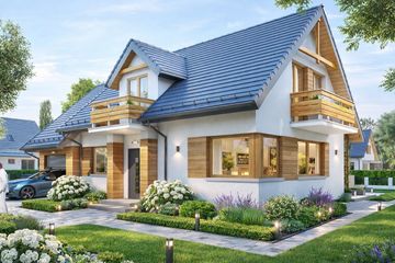  Projekt domu BW-03 wariant 3 (FL) (JGC1260) - projekt domu parterowego z poddaszem - Zdjęcie 1