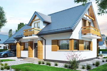  Projekt domu BW-03 wariant 3 (FL) (JGC1260) - projekt domu parterowego z poddaszem - Zdjęcie 1