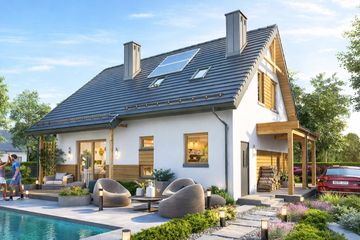  Projekt domu BW-03 wariant 3 bez garażu (JGC1261) - projekt domu parterowego z poddaszem - Zdjęcie 2