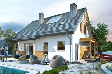  Projekt domu BW-03 wariant 3 bez garażu (JGC1261) - projekt domu parterowego z poddaszem - Zdjęcie 3