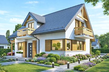  Projekt domu BW-03 wariant 3 bez garażu (JGC1261) - projekt domu parterowego z poddaszem - Zdjęcie 3