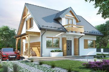  Projekt domu BW-03 wariant 3 bez garażu (JGC1261) - projekt domu parterowego z poddaszem - Zdjęcie 5