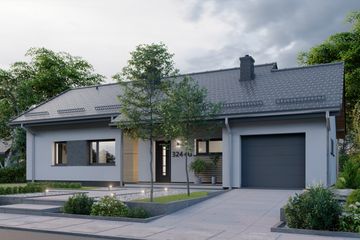  Projekt domu APS 324 + G (LUA1627) - projekt domu parterowego - Zdjęcie 3
