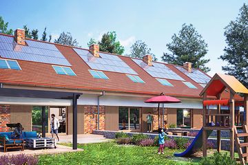  Projekt domu Aria II bez garażu szeregówka [B-SZ] (WRF2442) - projekt domu parterowego z poddaszem - Zdjęcie 3