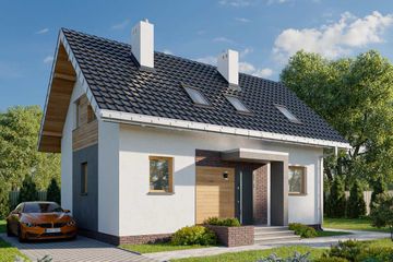  Projekt domu Drops (1889) (KRD3031) - projekt domu parterowego z poddaszem - Zdjęcie 1