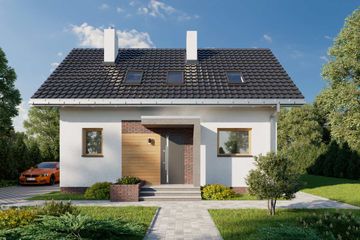  Projekt domu Drops (1889) (KRD3031) - projekt domu parterowego z poddaszem - Zdjęcie 2
