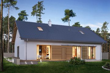  Projekt domu E-274a (WAX1229) - projekt domu parterowego - Zdjęcie 2