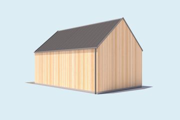 Projekt garażu G351 szkielet drewniany - parterowy dom o powierzchni 30,02 m², dach dwuspadowy - ujęcie 3