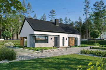  Projekt domu EG-107 wariant I (WWB1140) - projekt domu parterowego - Zdjęcie 3