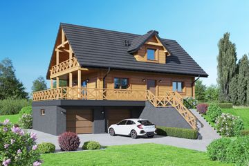  Projekt domu Milicz 33 dw (KRP2780) - projekt domu parterowego z poddaszem - Zdjęcie 1