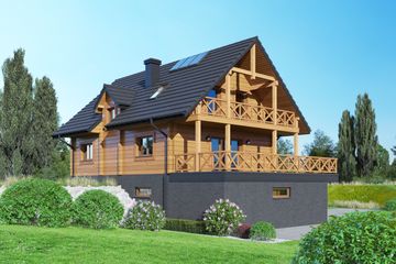  Projekt domu Milicz 33 dw (KRP2780) - projekt domu parterowego z poddaszem - Zdjęcie 2