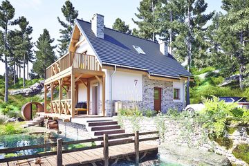  Projekt domu Czubajka bez garażu [B] (WRF2439) - projekt domu parterowego z poddaszem - Zdjęcie 3