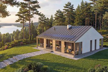  Projekt domu Merkury - drewniany (GDE1057) - projekt domu parterowego - Zdjęcie 3