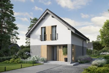  Projekt domu Eco 49 (WOZ1069) - projekt domu parterowego z poddaszem - Zdjęcie 1