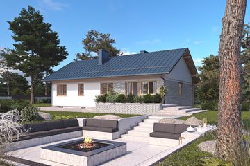  Projekt domu Mahoń 4 (BSA2374) - projekt domu parterowego - Zdjęcie 2