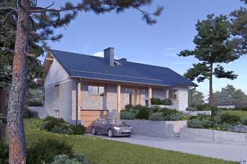  Projekt domu Mahoń 4 (BSA2374) - projekt domu parterowego - Zdjęcie 3