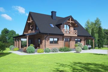  Projekt domu Drozdowo 3 dw (KRP2774) - projekt domu parterowego z poddaszem - Zdjęcie 1