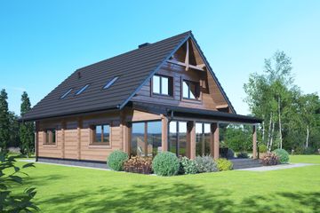  Projekt domu Drozdowo 3 dw (KRP2774) - projekt domu parterowego z poddaszem - Zdjęcie 2