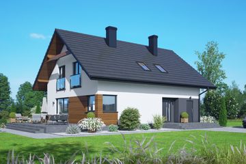  Projekt domu Jagodno (KRP2776) - projekt domu parterowego z poddaszem - Zdjęcie 1