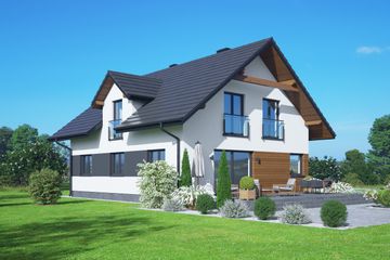  Projekt domu Jagodno (KRP2776) - projekt domu parterowego z poddaszem - Zdjęcie 2