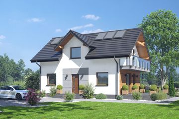  Projekt domu Miłowo aa 70 pc (KRP2775) - projekt domu parterowego z poddaszem - Zdjęcie 1
