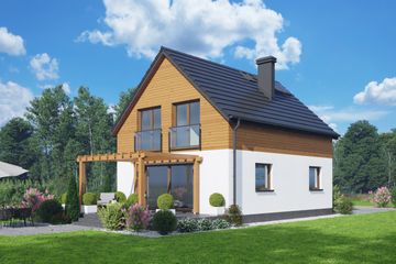  Projekt domu Trzebowice bb 70 (KRP2779) - projekt domu parterowego z poddaszem - Zdjęcie 1