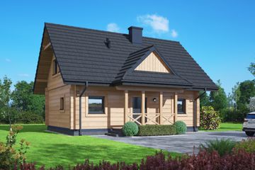  Projekt domu Zawoja 24 dw (KRP2778) - projekt domu parterowego z poddaszem - Zdjęcie 1