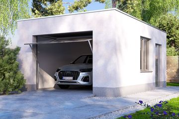  Projekt garażu APG 11A garaż jednostanowiskowy (WRR1146) - projekt garażu parterowego - Zdjęcie 1