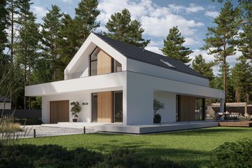  Projekt domu NewHouse 755 G1 (KRZ1093) - projekt domu parterowego z poddaszem - Zdjęcie 2