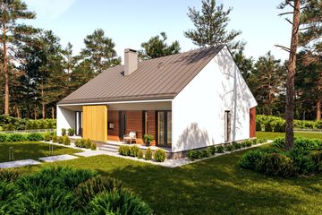  Projekt domu Panoramiczny 3 (GDE1059) - projekt domu parterowego z poddaszem - Zdjęcie 3