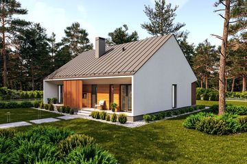  Projekt domu Panoramiczny 3 (GDE1059) - projekt domu parterowego z poddaszem - Zdjęcie 6